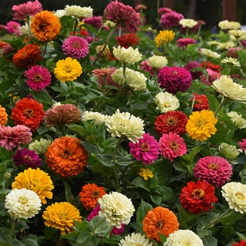 Zinnia elegans 'State Fair Mix' - State Fair Zinnia